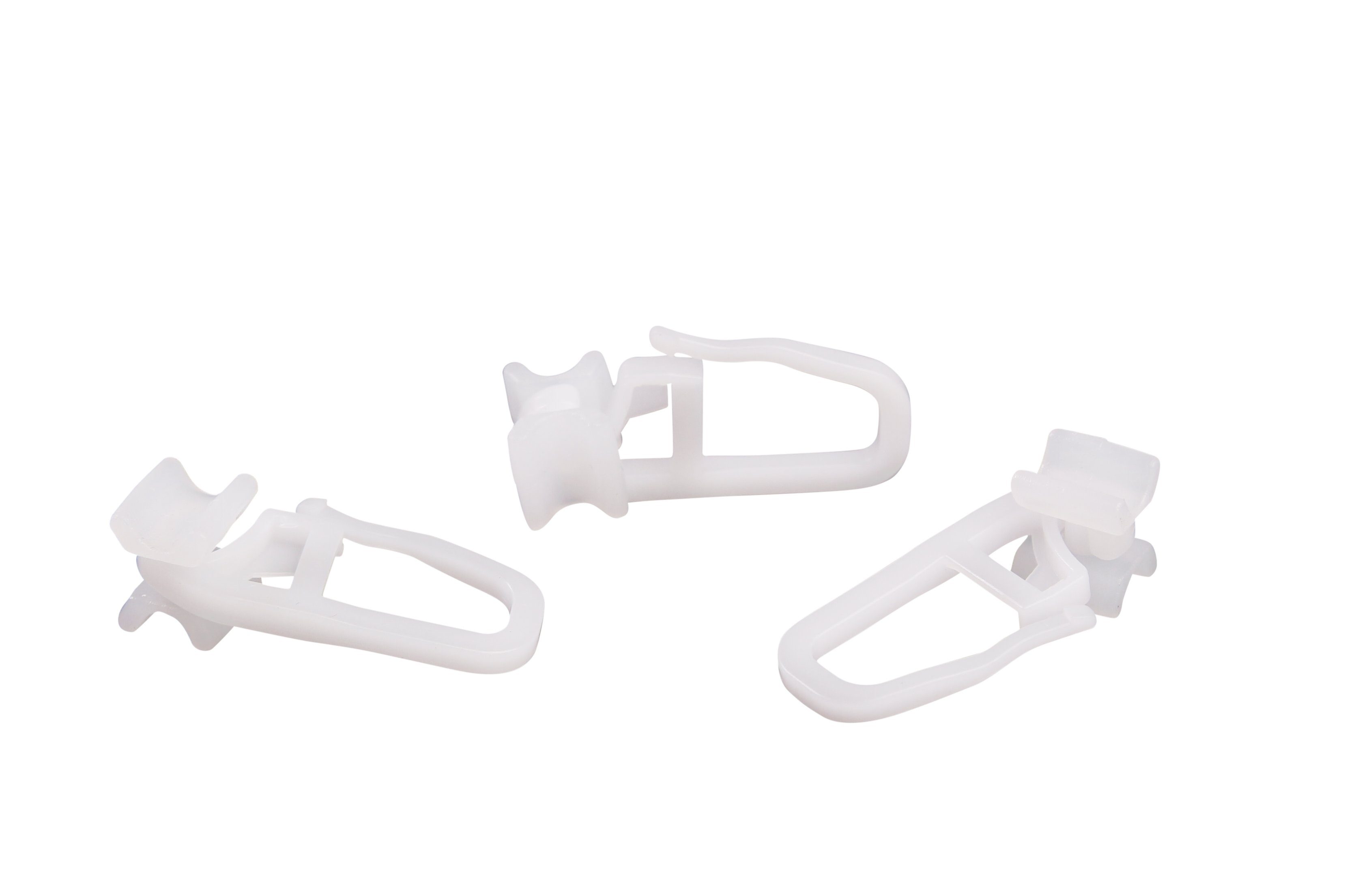 Gardinengleiter X-Gleiter, Deco-Raum, mit Faltenlegehaken für Gardinenschienen, (50-St), für 6mm Innenlaufschienen Laufschienen Schlaufengleiter