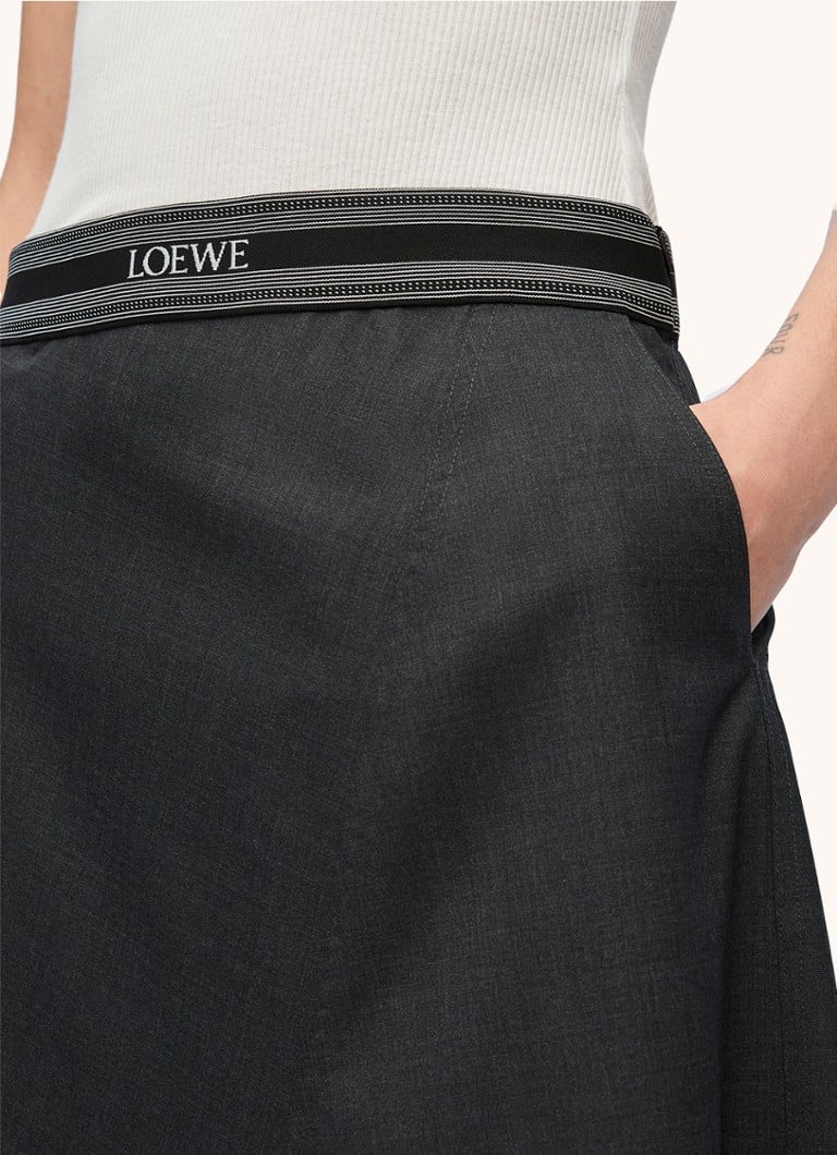 Jupe midi en laine LOEWE