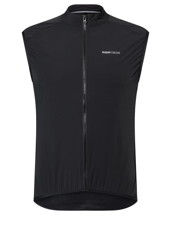 super.natural Merino Fahrradweste M UNSTOPPABLE GILET in schwarz günstig kaufen