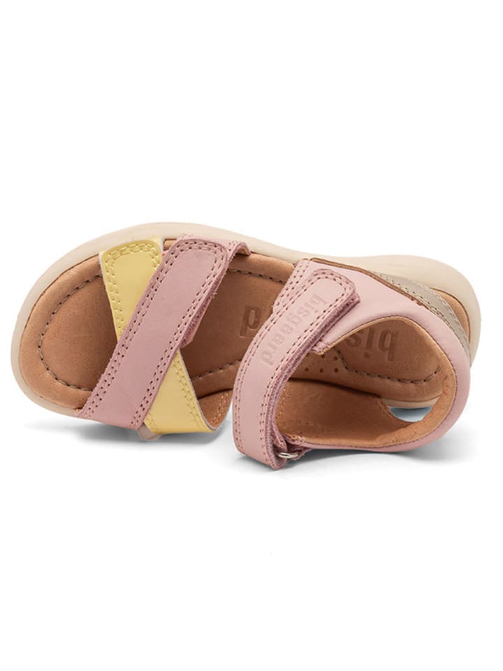 bisgaard Leder-Sandalen in Rosa/ Gold günstig kaufen