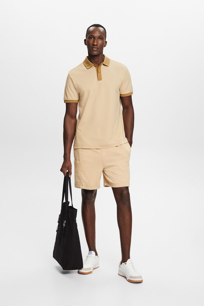 Zweifarbiges Piqué-Poloshirt