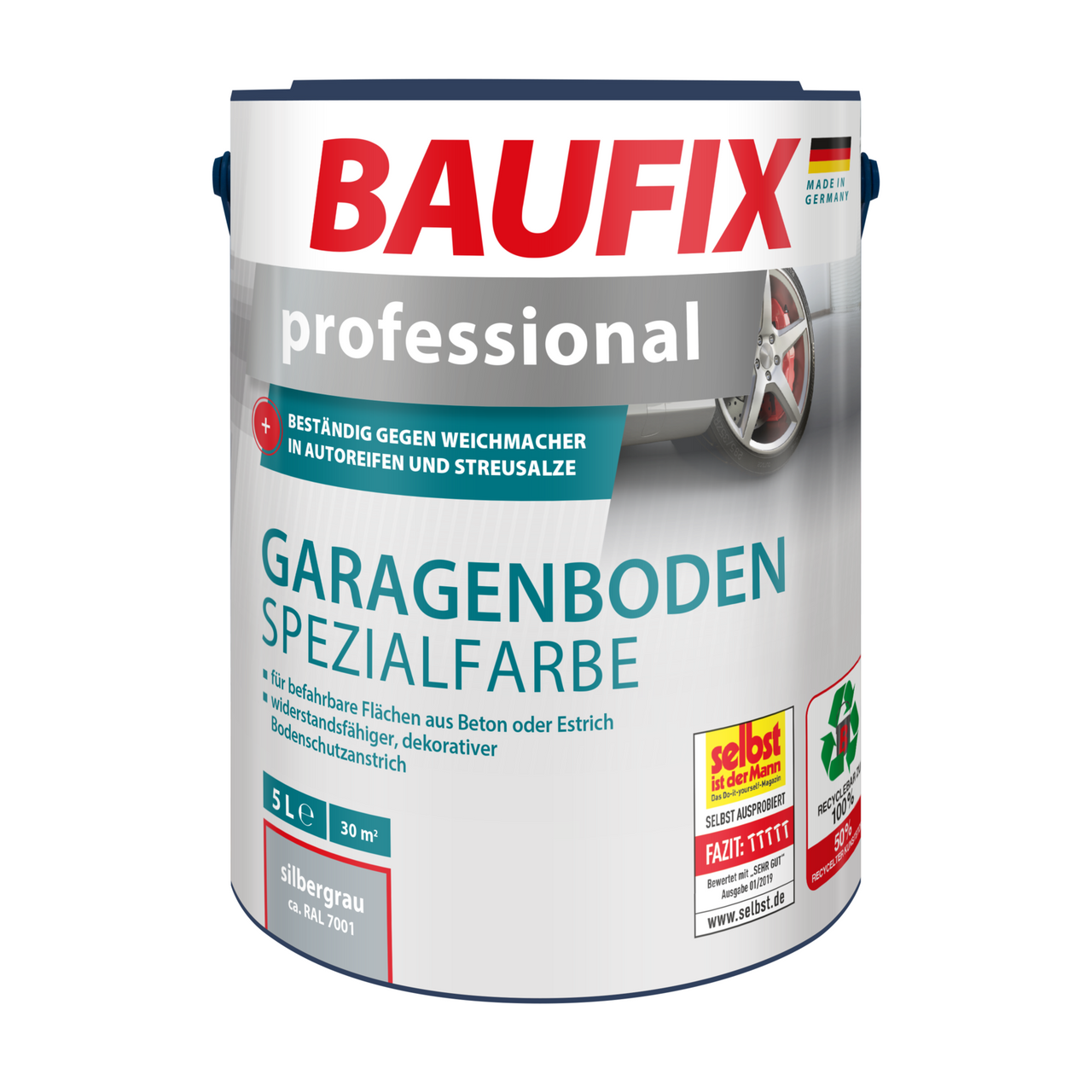Baufix professional Garagenboden Spezialfarbe silbergrau 5L