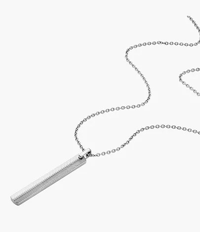 Fossil Kette Harlow Linear Texture Edelstahl