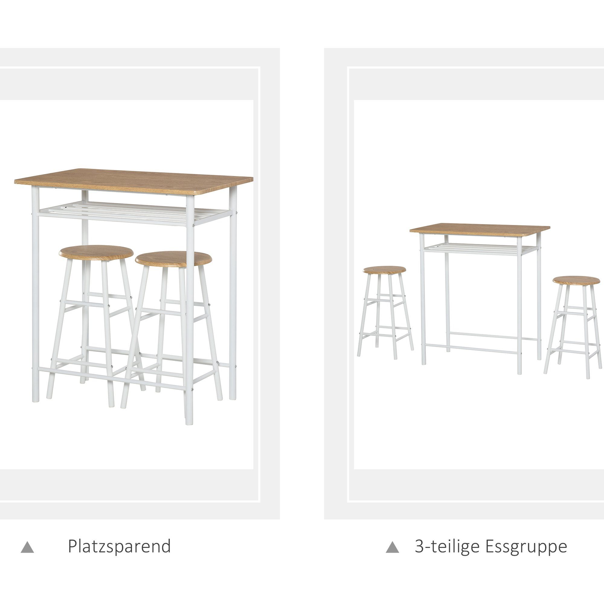 HOMCOM Bargruppe Bartisch-Set