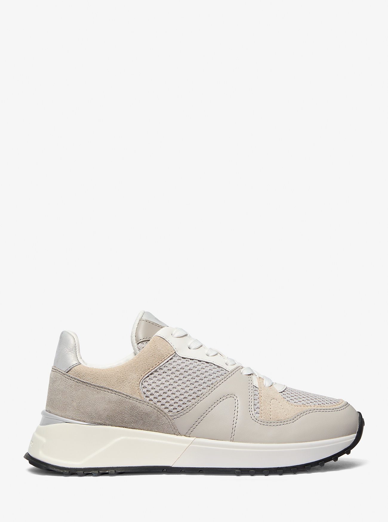 Jaime Mixed-Media-sneaker - PEARL GREY MULTI