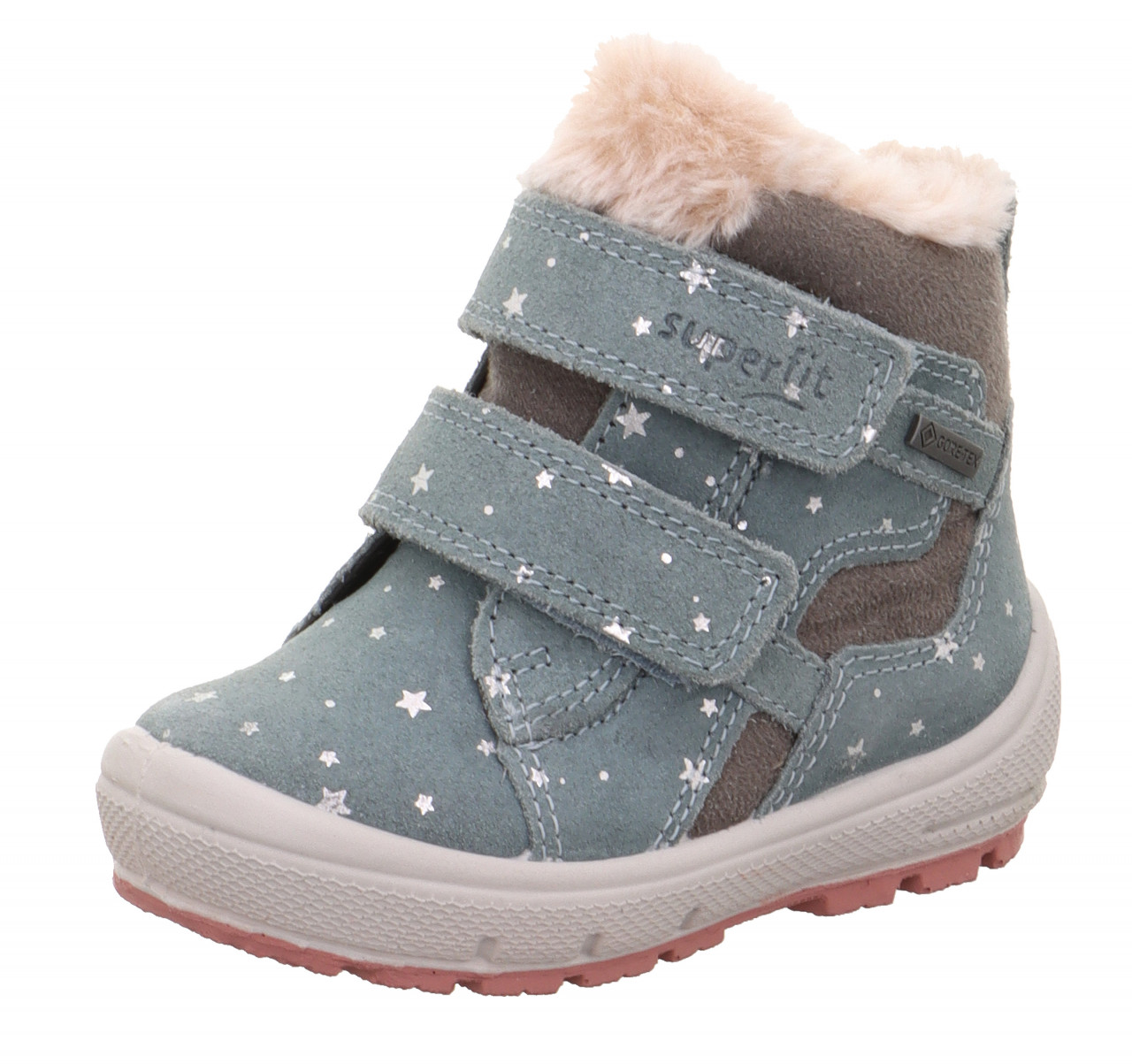 GROOVY - Hellgrün/Grau Boots mit Klettverschluss