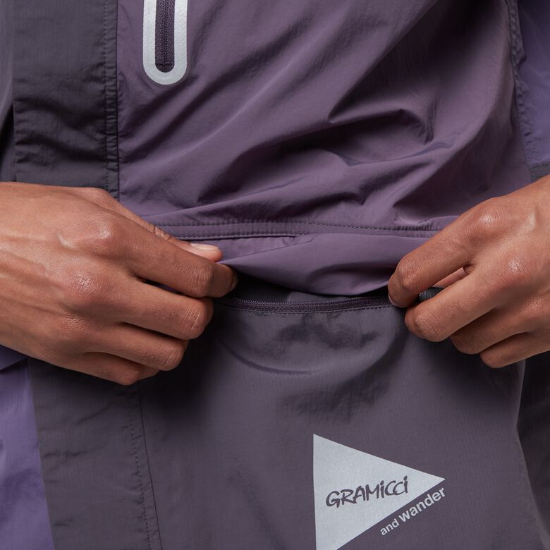 Gramicci x And Wander Patchwork Wind Hoodie multi purple