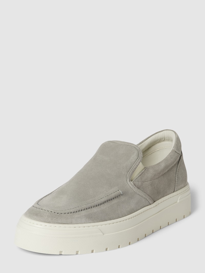 Slip-On-Sneaker mit Label-Details in hellgrau