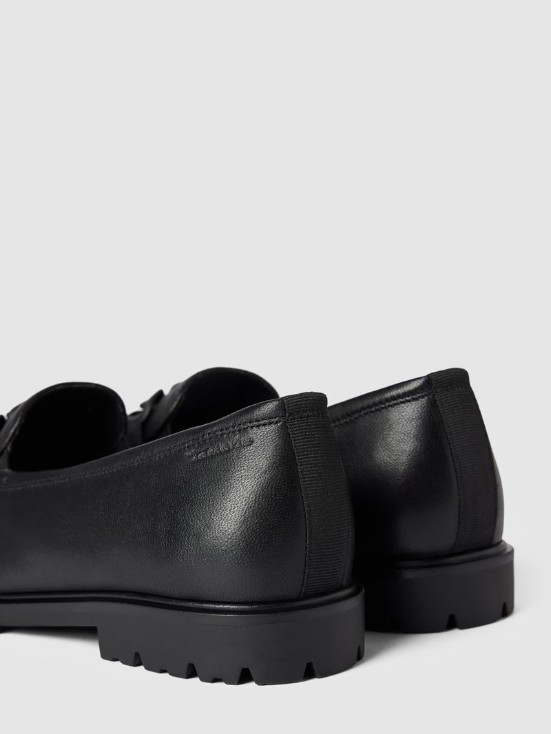 Penny-Loafer aus echtem Leder in schwarz