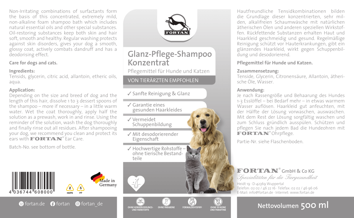 Fortan Fellpflege Fortan Glanz-Pflege Shampoo