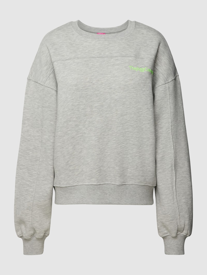 Sweatshirt mit Label-Stitching Modell 'RAFINE' in hellgrau