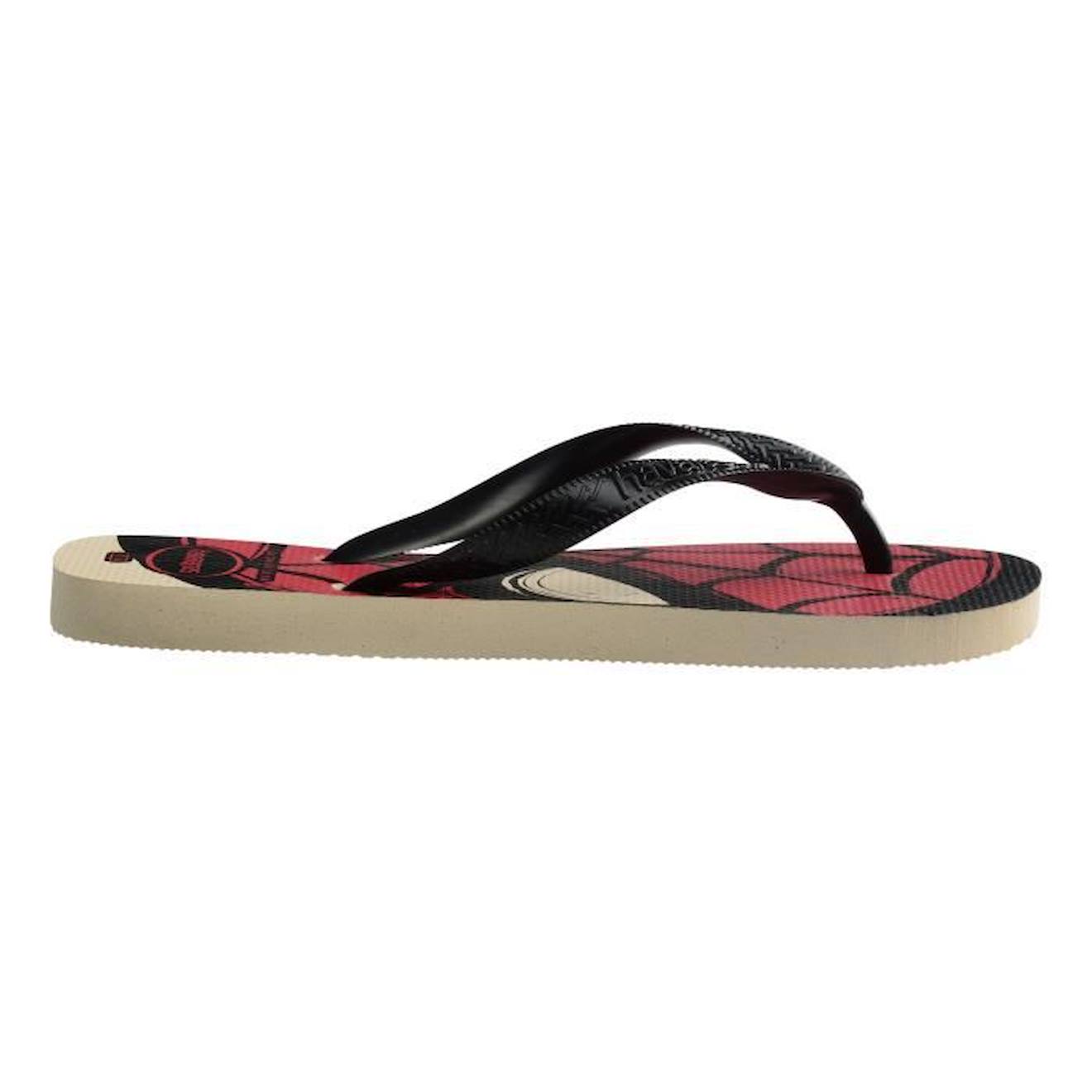 Tong à Enfiler Enfant Havaianas Top Marvel Logomania beige