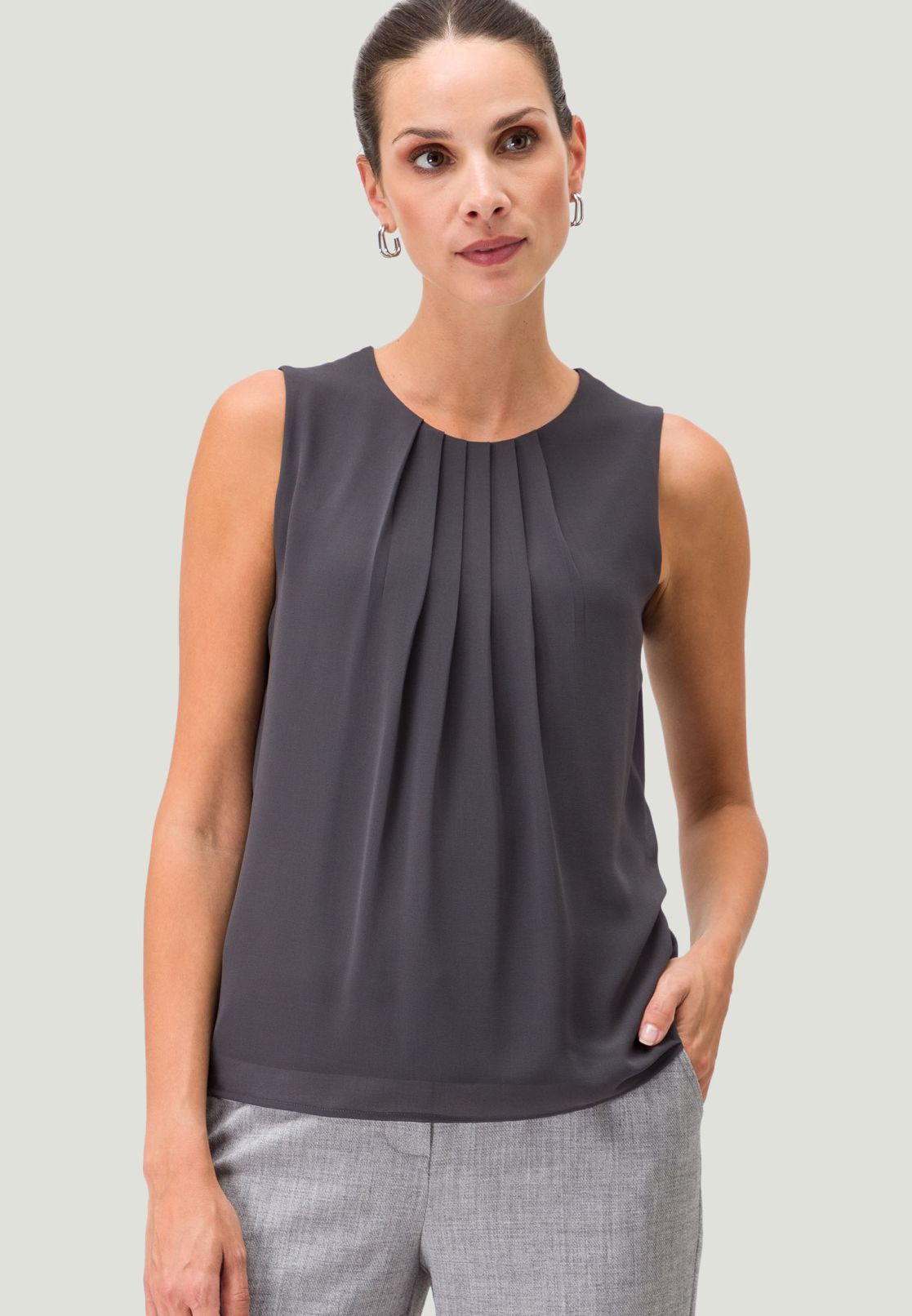 Chiffon Top mit Falten