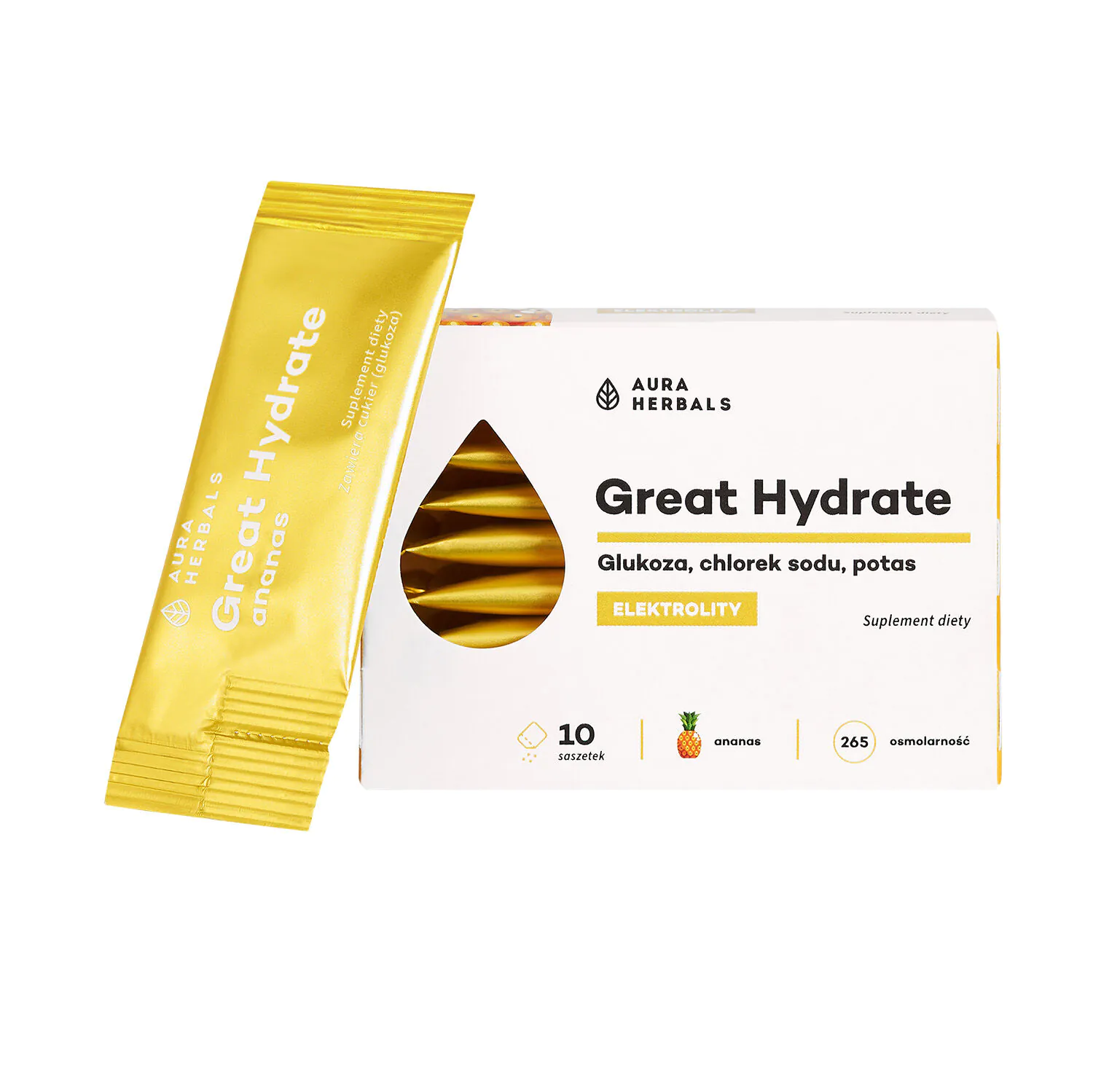 „Aura Herbals“ puikūs drėkinamieji ananasų paketėliai