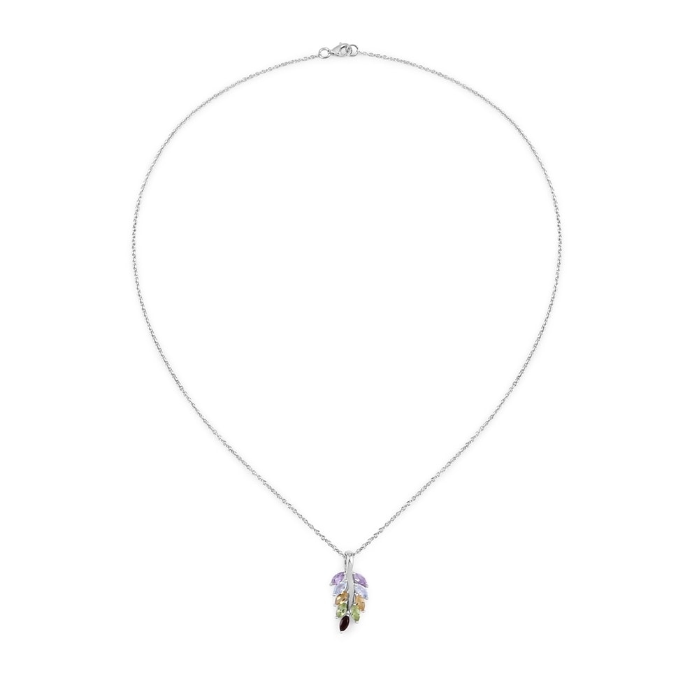Rafaela Donata Chaîne Floral Argent sterling Améthyste en Argent Bijoux
