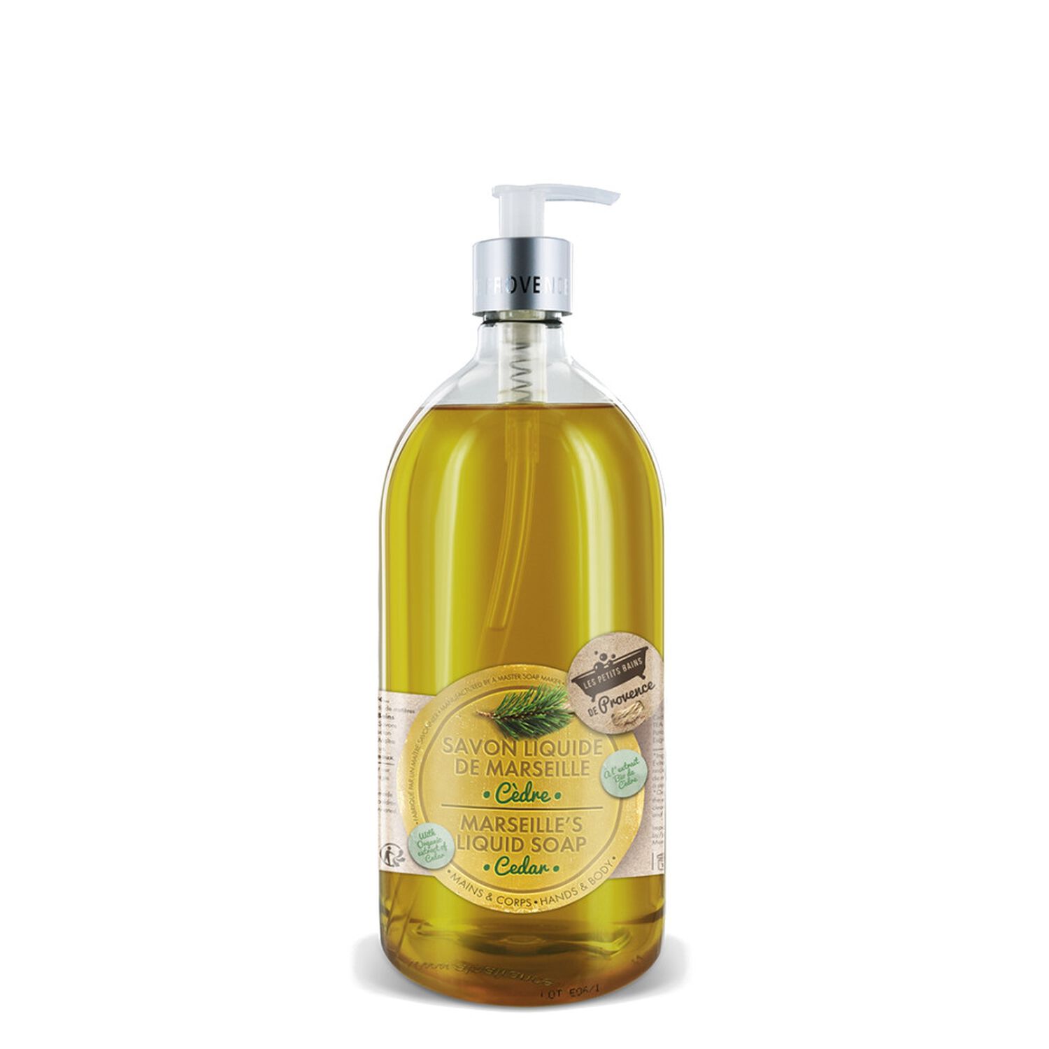 Les Petits Bains de Provence Savon Liquide de Marseille Parfum Cèdres