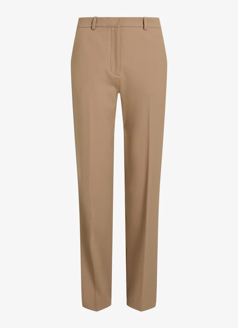 Calvin Klein mid-waist straight-fit chino in wool blend with side pockets