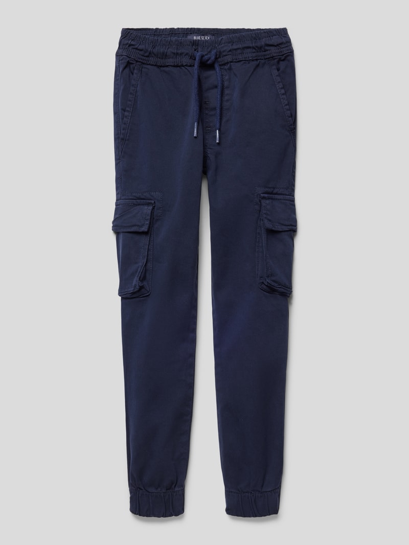 Cargohose mit Label-Detail in blau