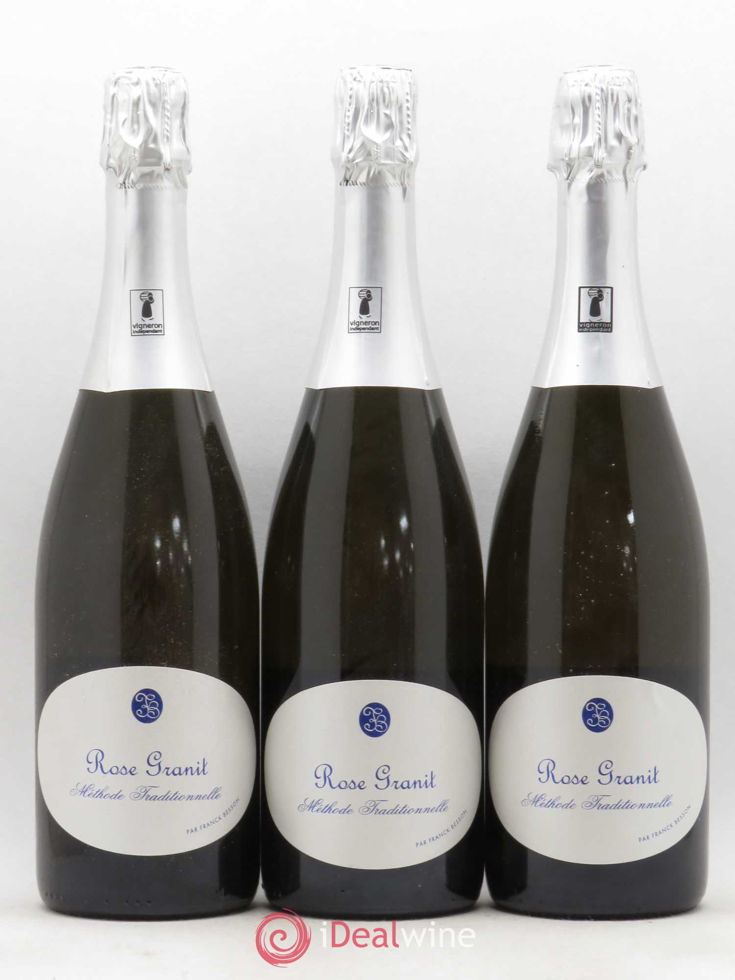 Vin de France Méthode traditionnelle Brut Rosé Granit Besson  - Lot de 3 Bouteilles