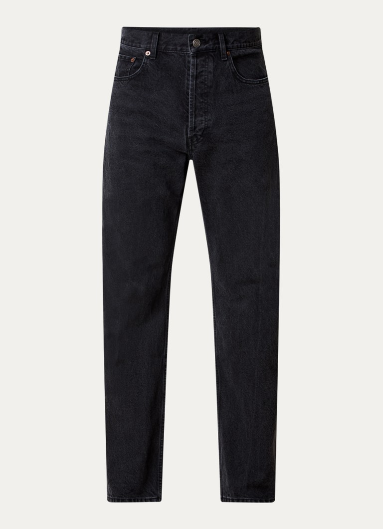 Saint Laurent brīva piegriezuma džinsi ar krāsainu mazgājumu