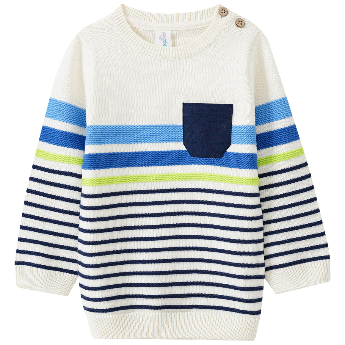 Baby Strickpullover mit Ringeln