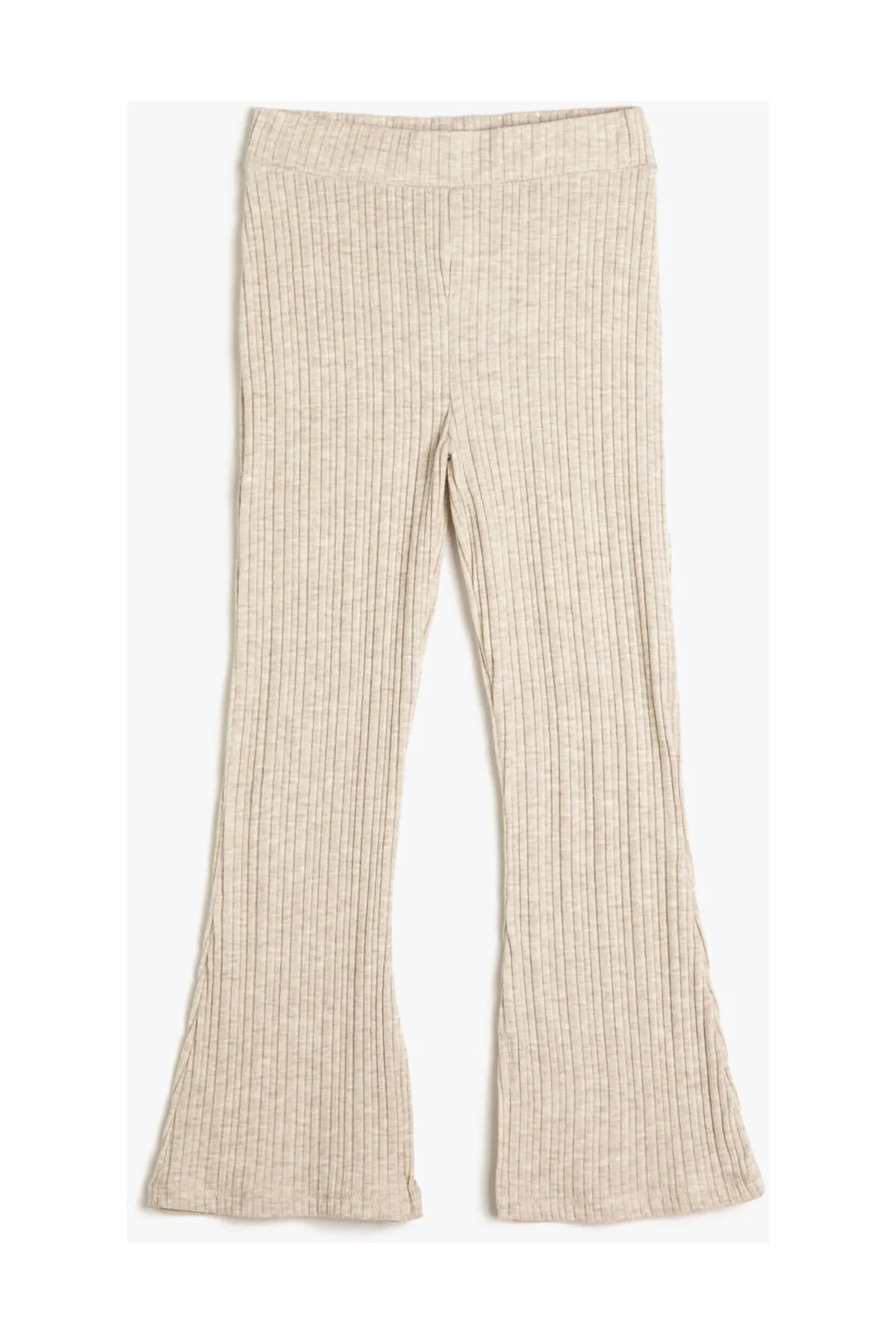 Koton  Mädchenhose mit ausgestelltem Bein, Schlitzdetail und geripptem elastischem Bund