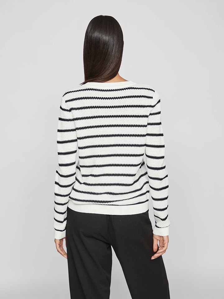 Vila Pullover in Schwarz/ Weiß günstig kaufen