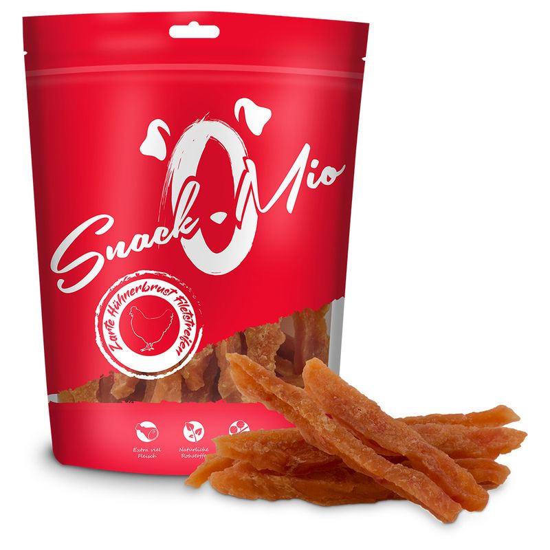 SnackOMio Zarte Hühnerbrust Filetstreifen