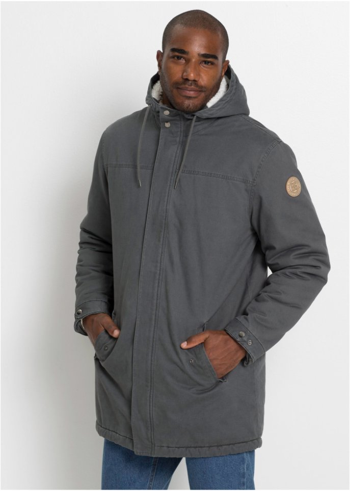 Parka mit Fellimitat-Futter