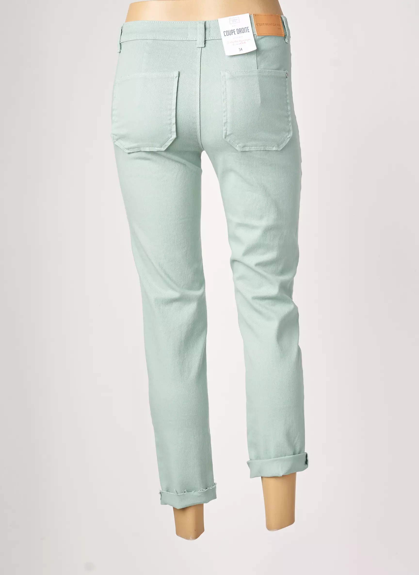 C Est Beau La Vie Jeans Coupe Slim Femme couleur vert