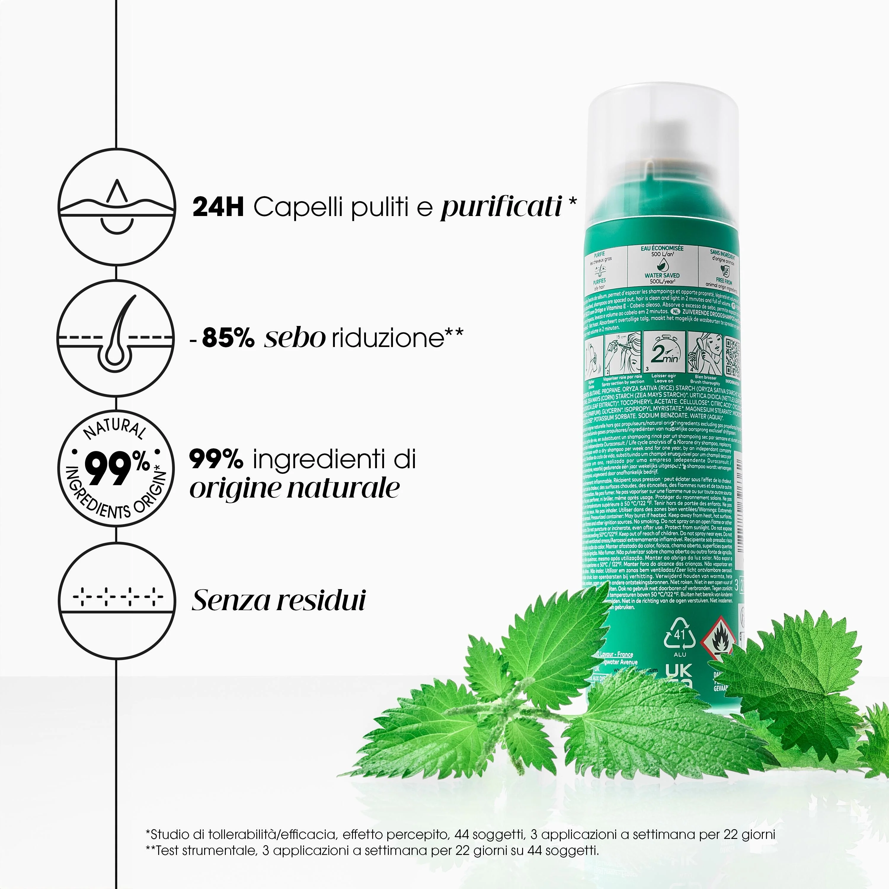 Șampon uscat cu urzică și vitamina E - Șampon uscat