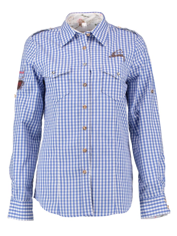 OS-Trachten Trachtenbluse Fronix in jeans günstig kaufen