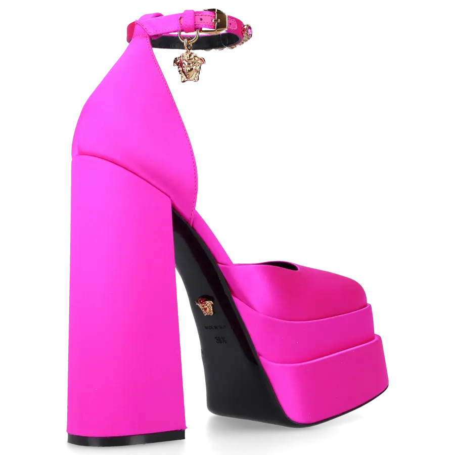 Versace - Plateaupumps MEDUSA Seide - pink