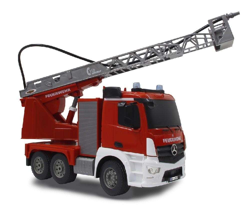 Jamara e.K. JAMARA Feuerwehr Drehleiter Mercedes-Benz Antos 1:20 2,4GHz mit Spritzfunktion