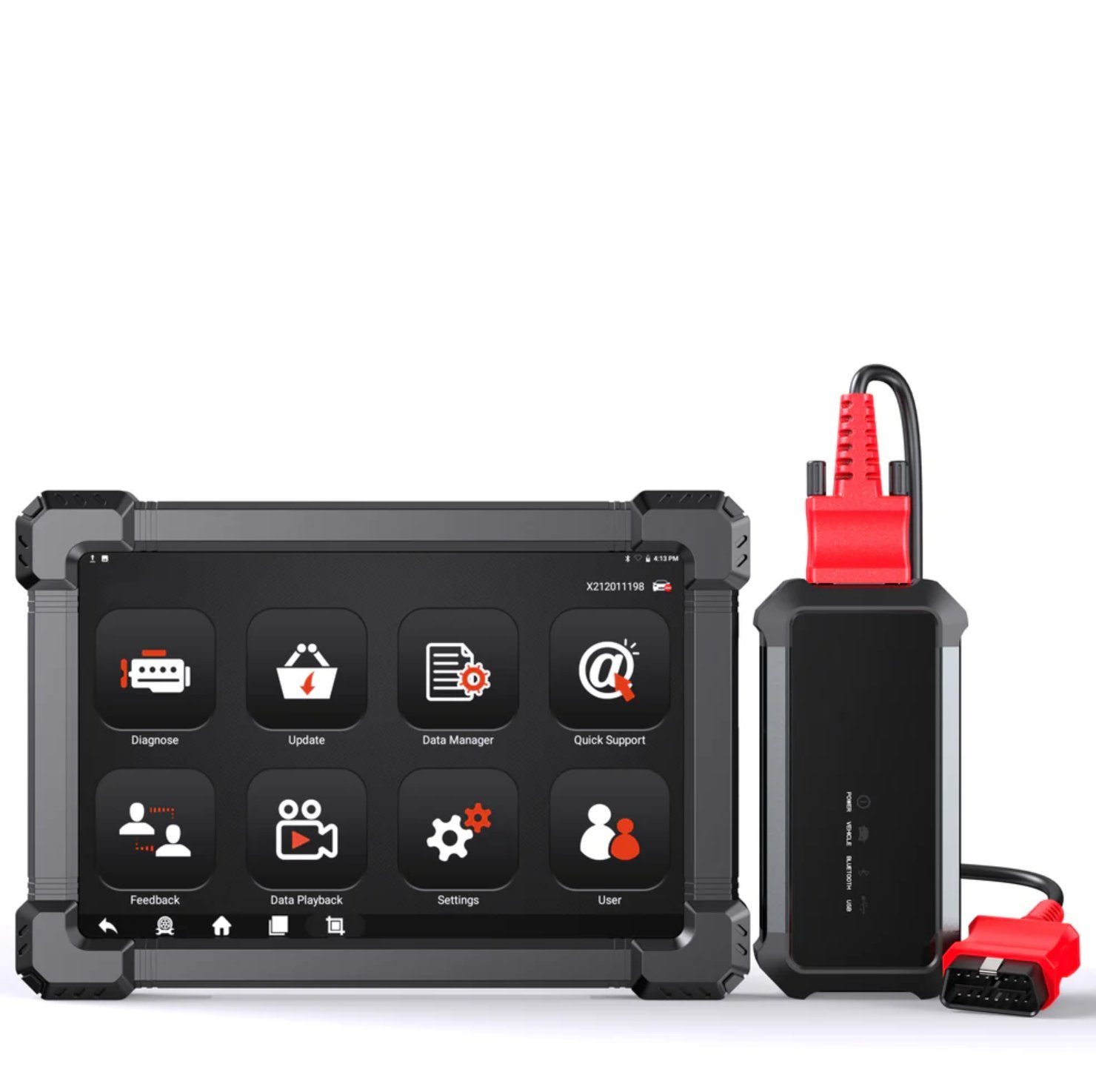 Brotos® Kfz-Diagnosegerät LKW Trucks Profi Diagnose Gerät mit Koffer und Adapterset