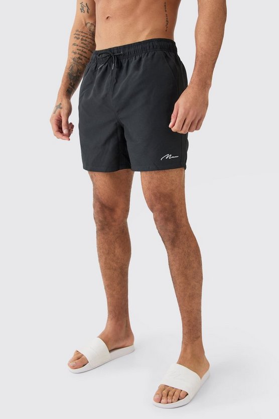 3er-Pack mittellange Man Signature Badehose