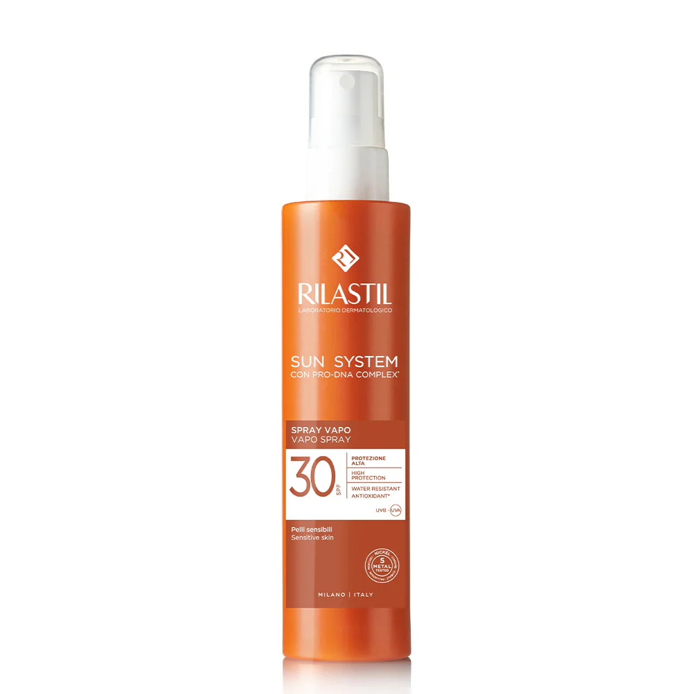 Sun System Spray Vapo SPF30 - Visoko zaščitni sprej za sončenje za telo, Visoko zaščitno mleko za sončenje za telo.