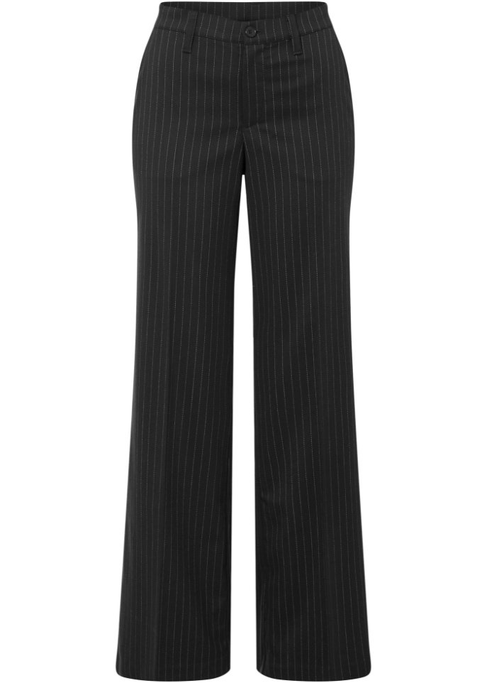 Nadelstreifen-Hose mit weitem Bein