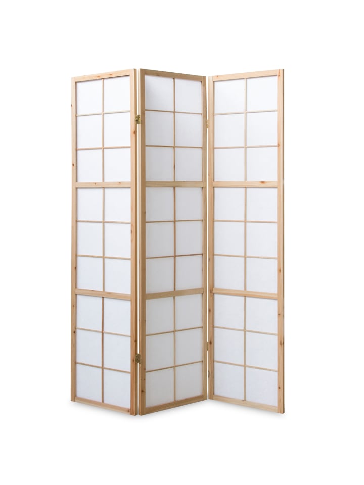 Homestyle4u 3-tlg. Paravent Shoji in Braun 132x175 cm günstig kaufen onesize