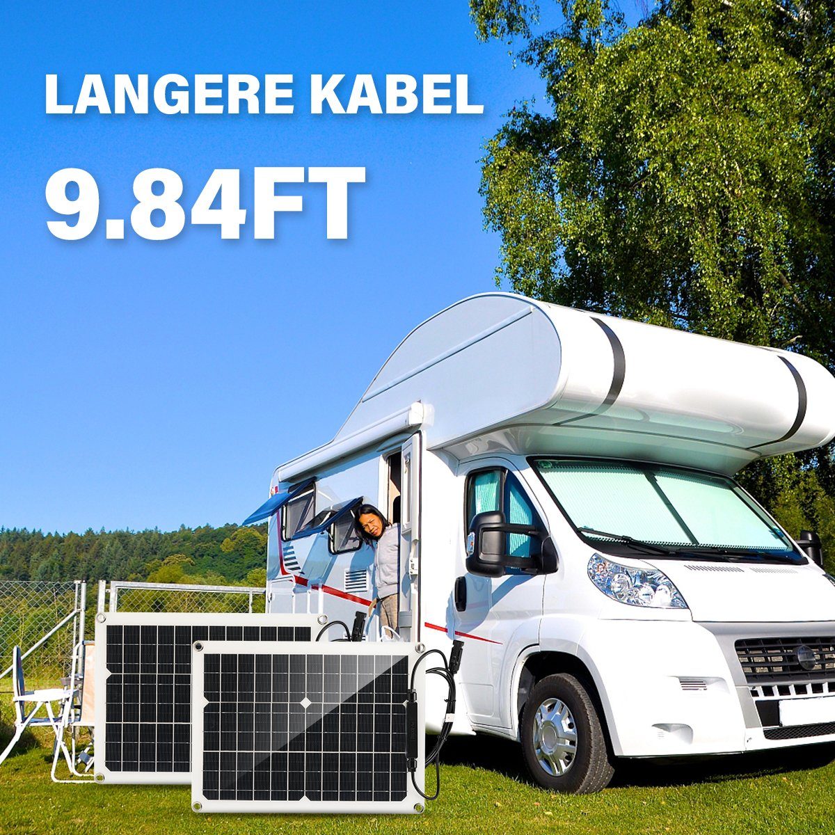 iscooter Solarmodul 200W Solarpanel Monokristallines Solarstrom-Kit, IP65, 200,00 W, Solarstrom-Kit, Solarpanel Stromerzeuger Solaranlage