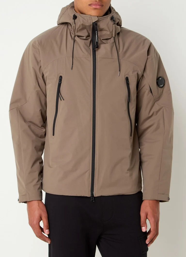 Jaqueta acolchoada CP Company com bolsos com zíper.