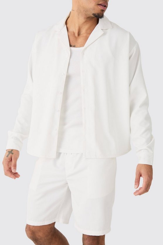 Kastiges Twill Hemd und Shorts