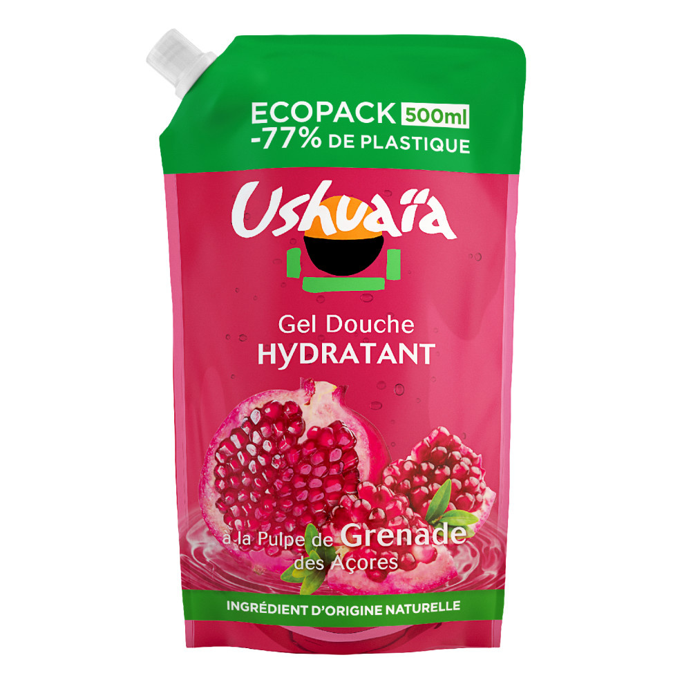 ushuaïa Pulpe de Grenade des Açores Gel Douche Ecopack  Hydratant