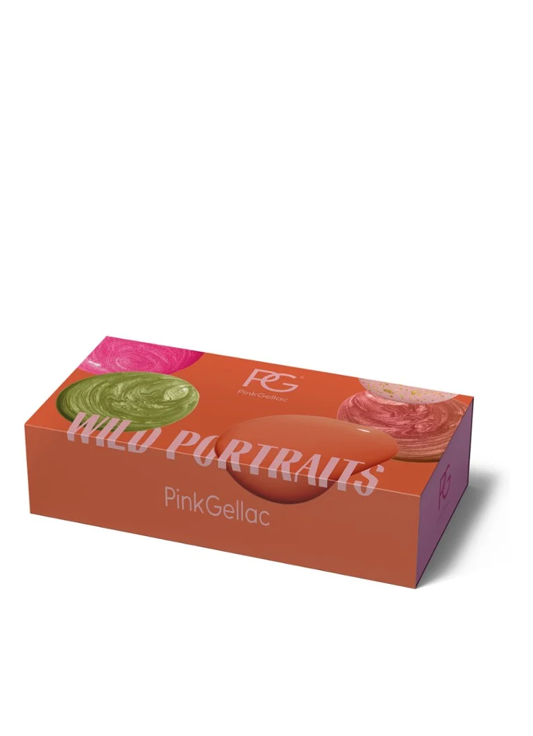 Pink Gellac Collection Box Wild Portraits - gēla nagu laku komplekts