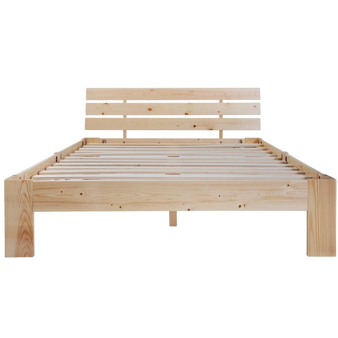HAUSS SPLOE Holzbett Holzbett Einzelbett aus Bettgestell Kinderbett (ohne Matratze Massiv Massivholz Kieferbett 140x200 cm)