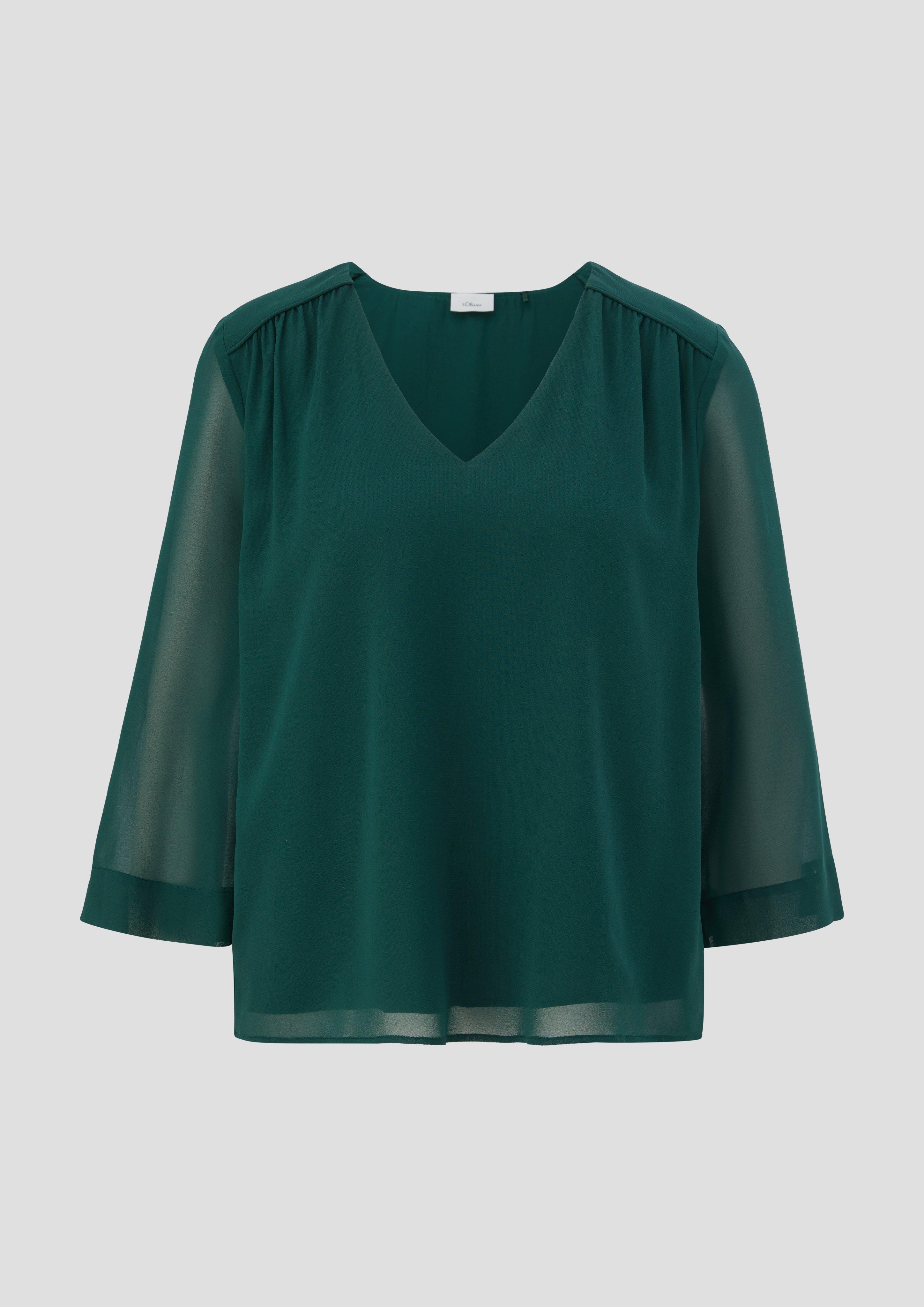 Chiffonbluse mit Viskosefutter  2136584-7889