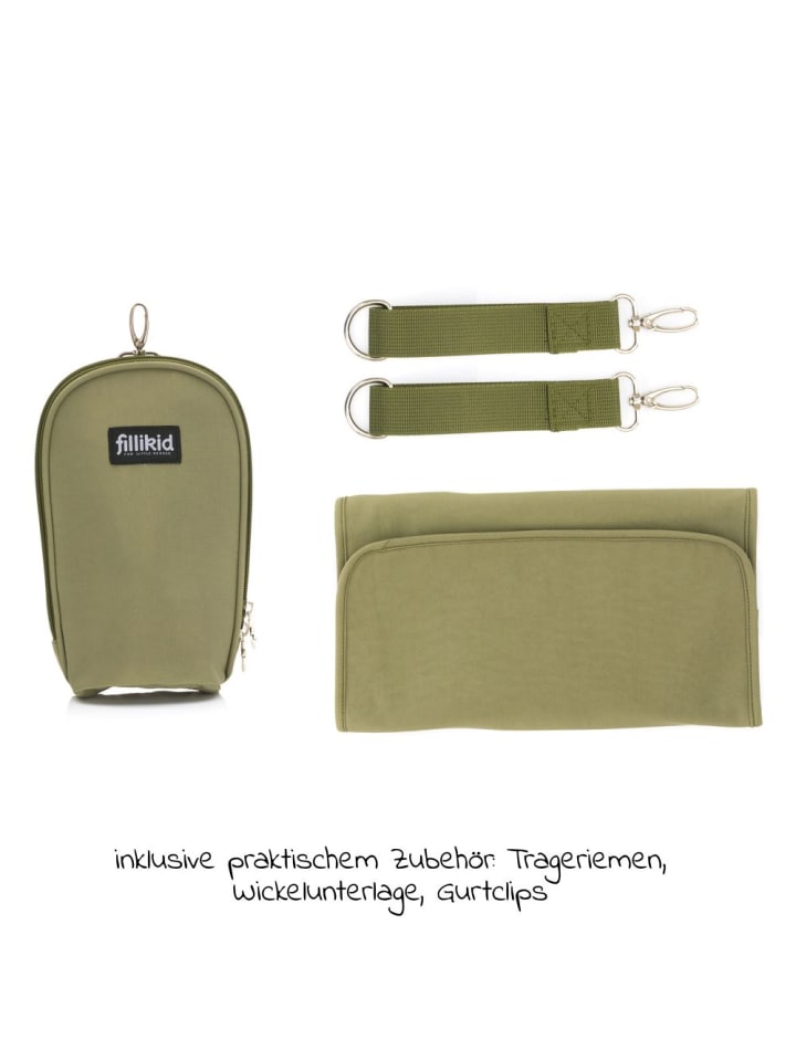 fillikid Wickeltasche Palma mit Wickelunterlage und Thermotasche in gruen günstig kaufen onesize