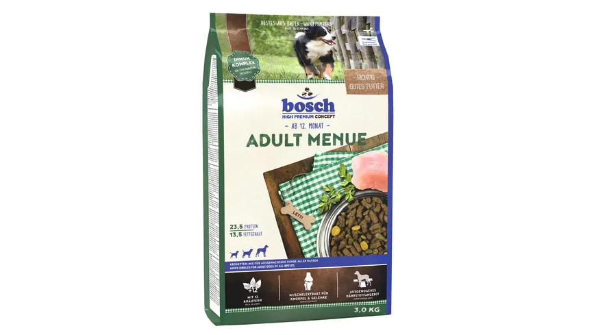 bosch Dog Hundetrockenfutter Adult Menue 3 kg 3 kg