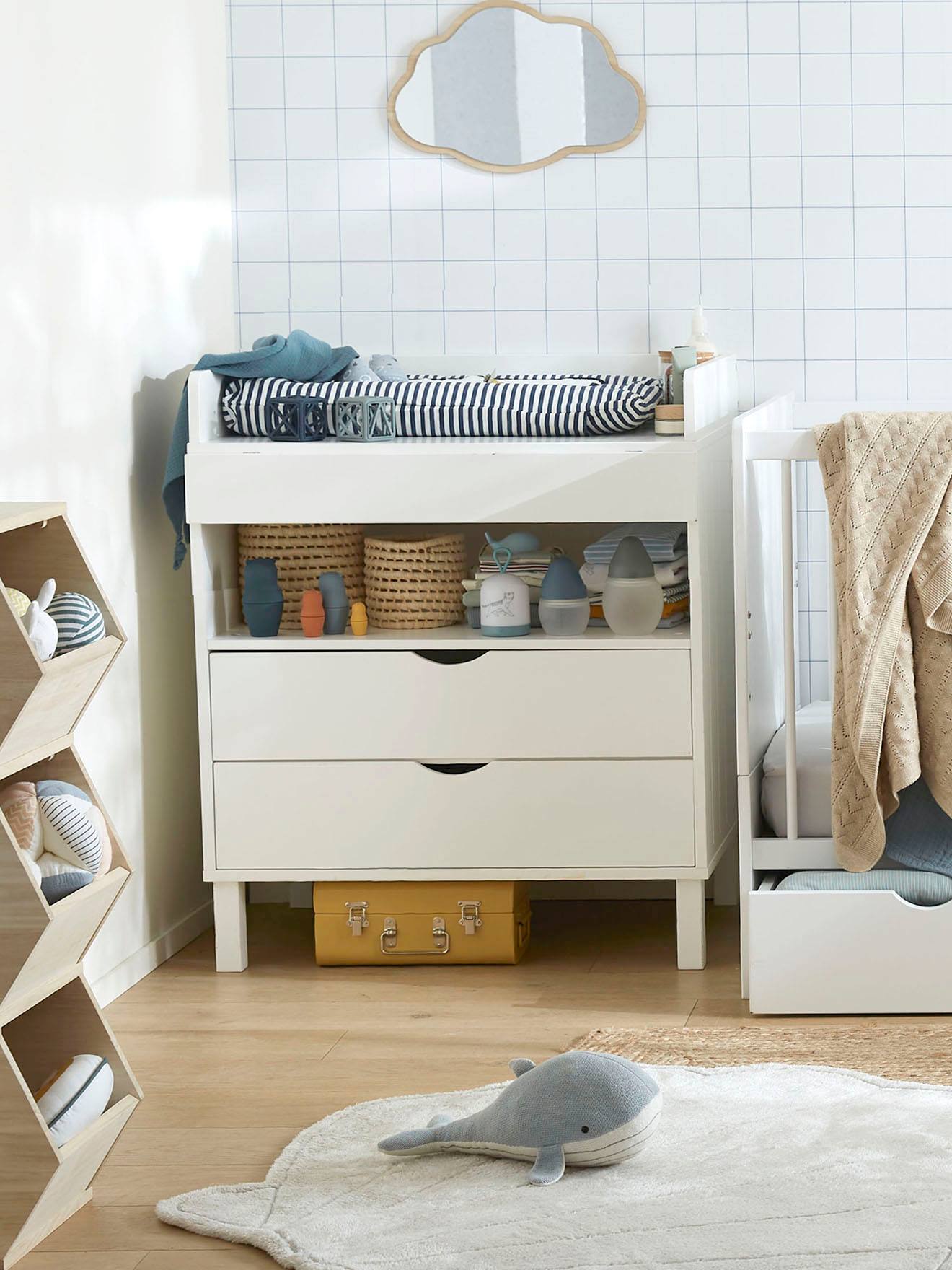 Vertbaudet Baby Wickelkommode HOLIDAYS - grau