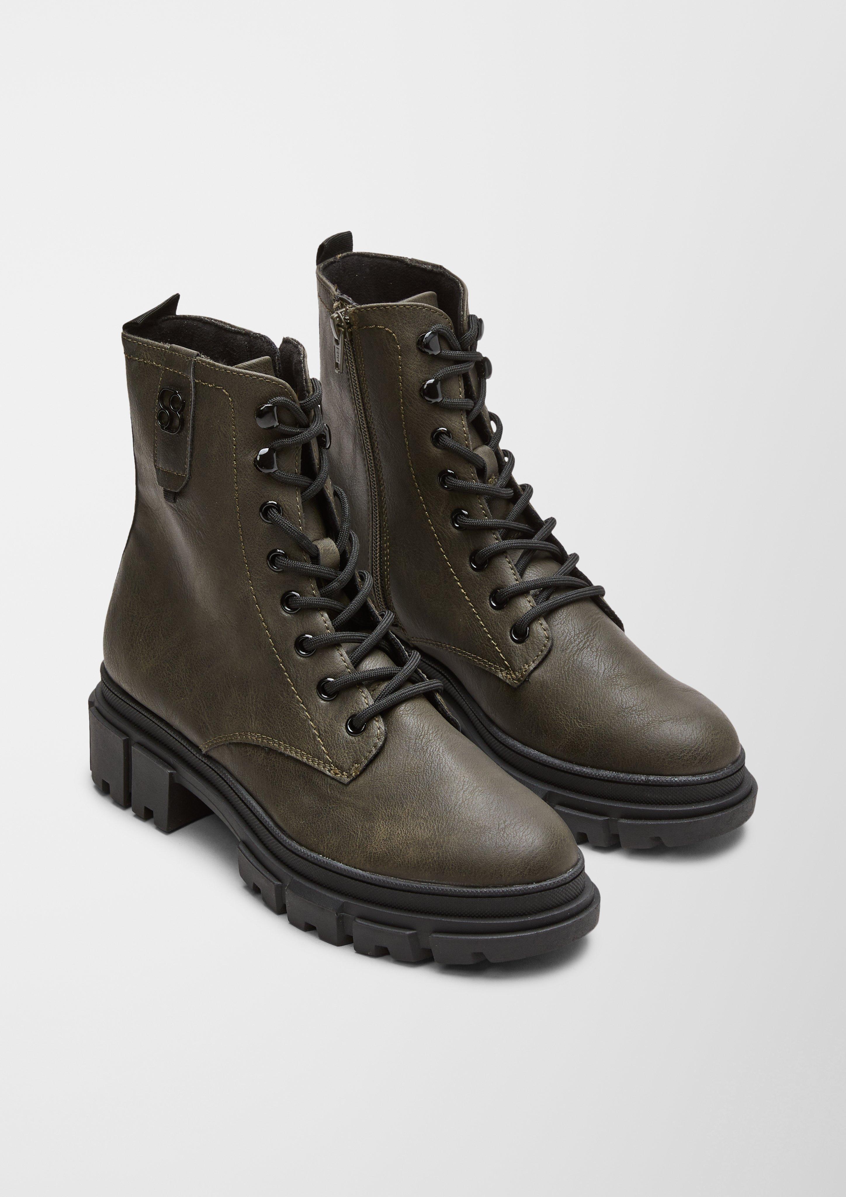 Schnürboots in Leder-Optik  6006491-701